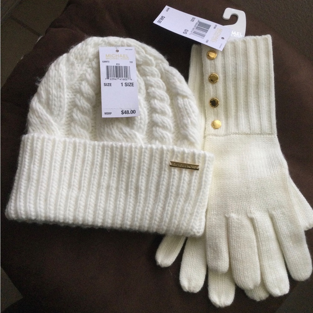 Michael Kors beanie and gloves